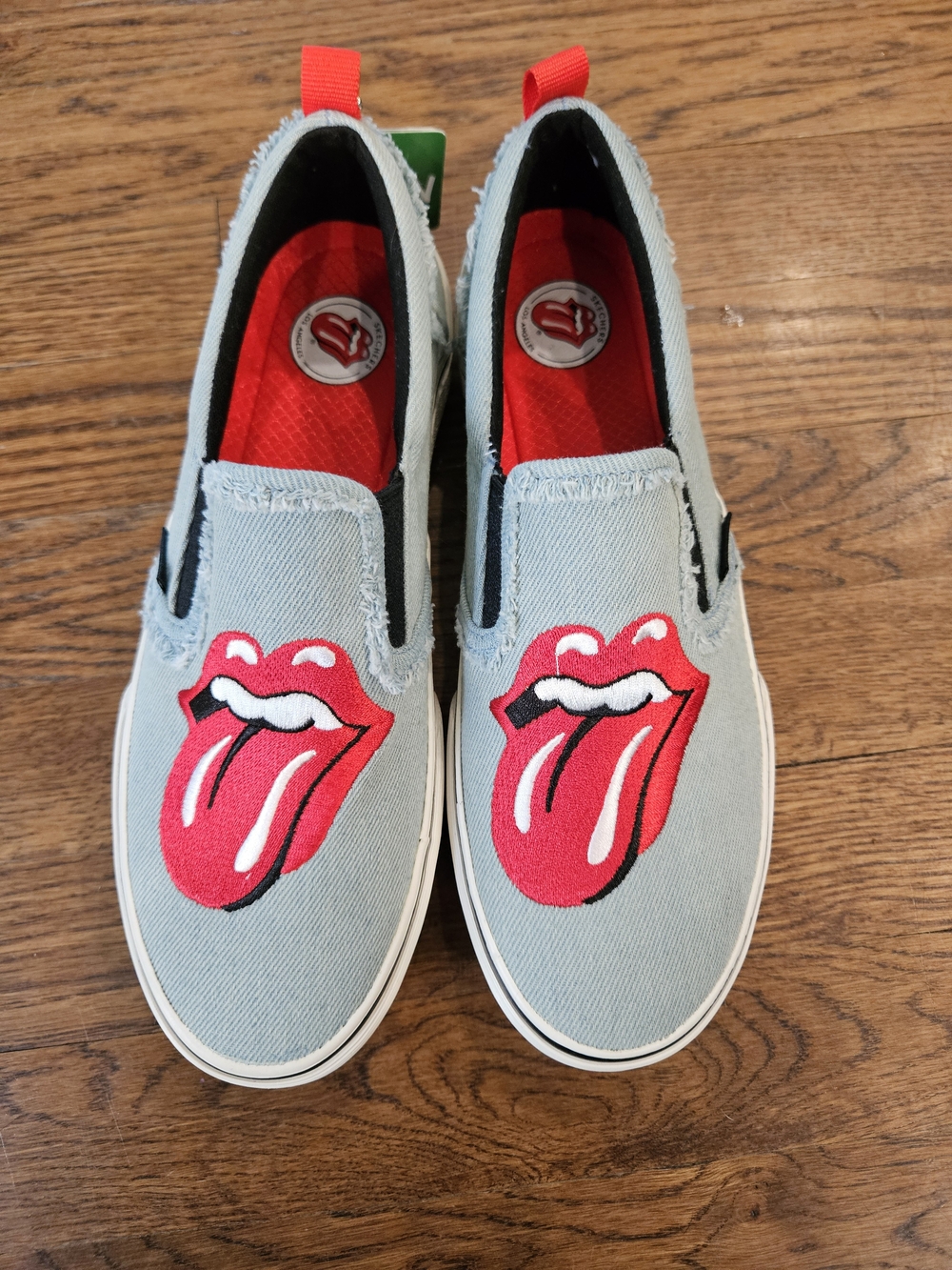 RARE Rolling Stones X Sketchers Denim Slip On Shoe NWT